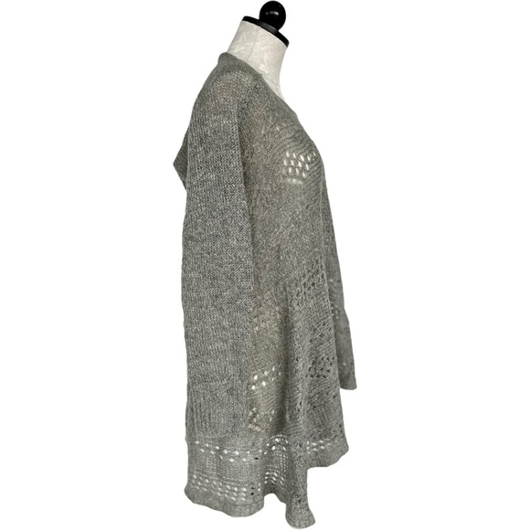 Simply Noelle Convertible Sweater Lightweight Open Knit Taupe Size M - Picture 5 of 16